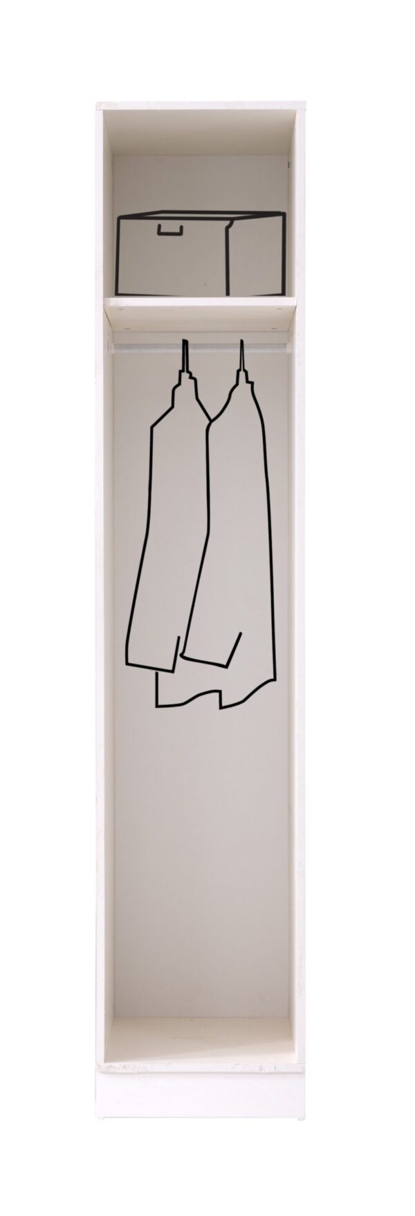 Kaside Tek Kapılı Askılıklı Dolap