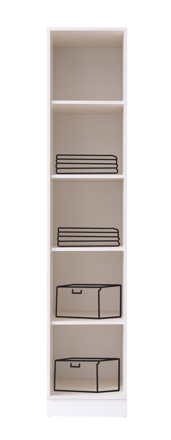 Kaside Tek Kapılı Raflı Dolap