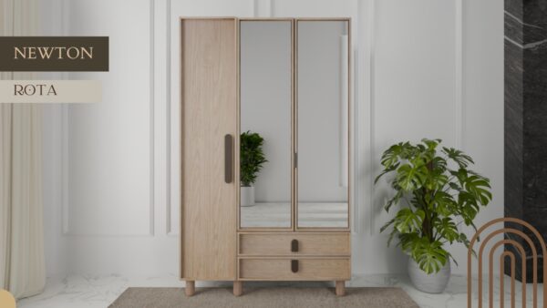 3 Kapılı Newton (Rota Ceviz) Dolap