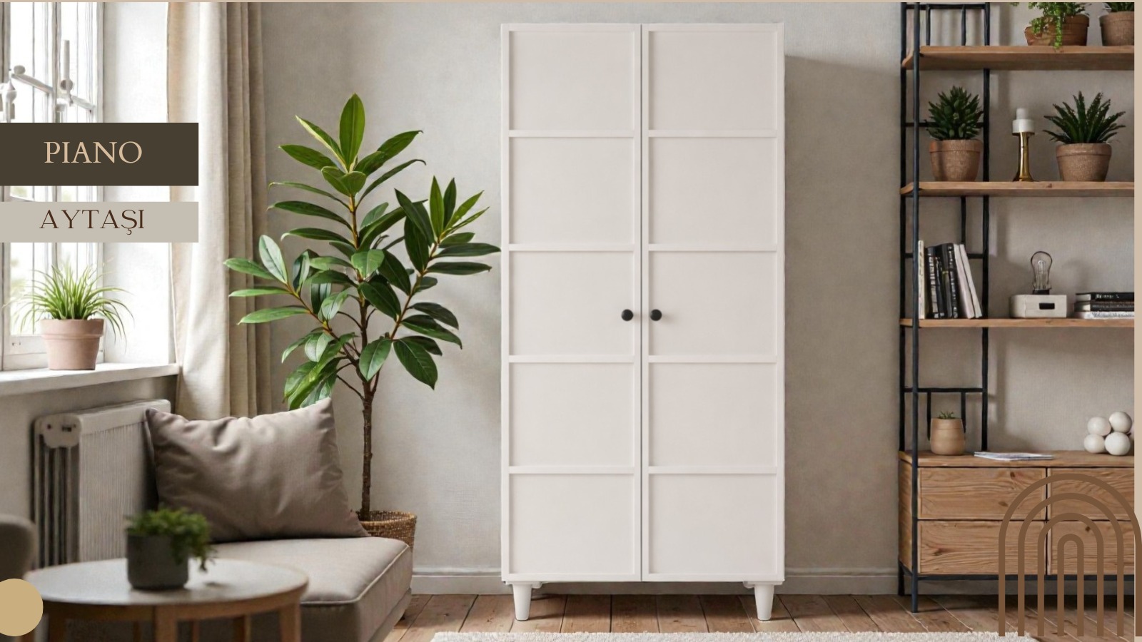2 Kapılı Piano (Aytaşı) Dolap