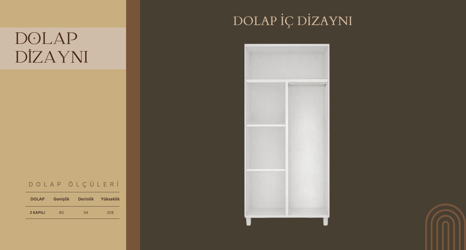 2 Kapılı Piano(Ceviz) Dolap - Görsel 2